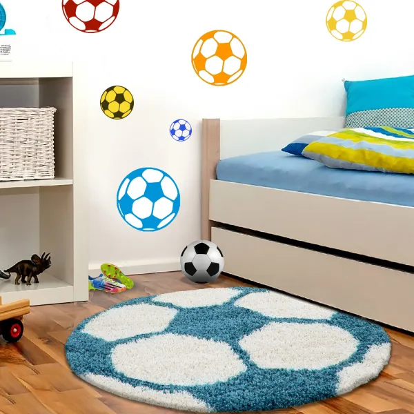 Ayyildiz koberce Kusový koberec Fun 6001 Türkis - 100x100 (priemer) kruh cm