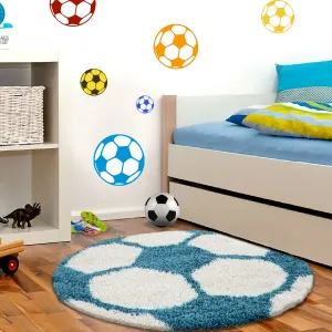 Ayyildiz koberce Kusový koberec Fun 6001 Türkis - 100x100 (priemer) kruh cm