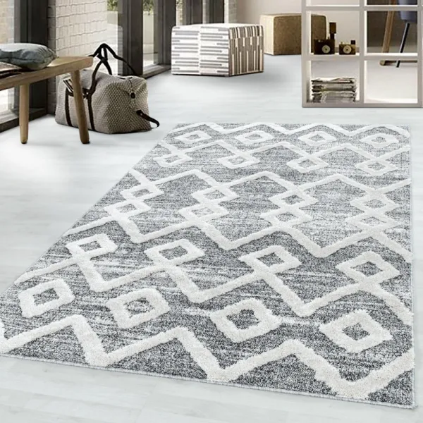 Koberec 3D La Casa PISA ornament sivý