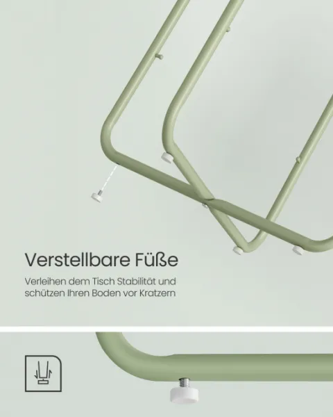SONGMICS Odkládací stolek Vasagle Moris zelený/béžový