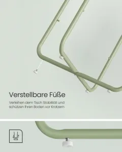 SONGMICS Odkládací stolek Vasagle Moris zelený/béžový