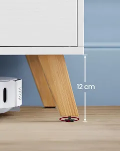 SONGMICS TV stolek Vasagle Indigo bílý
