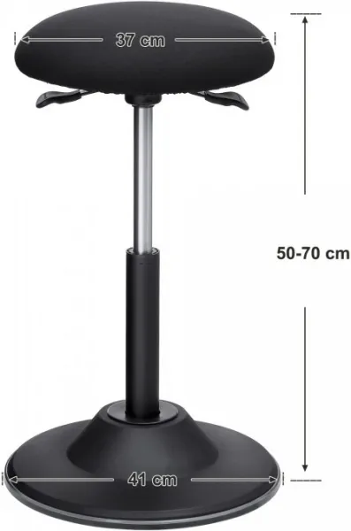 SONGMICS Otočná balanční kancelářská židle Oxbord černá