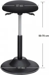 SONGMICS Otočná balanční kancelářská židle Oxbord černá