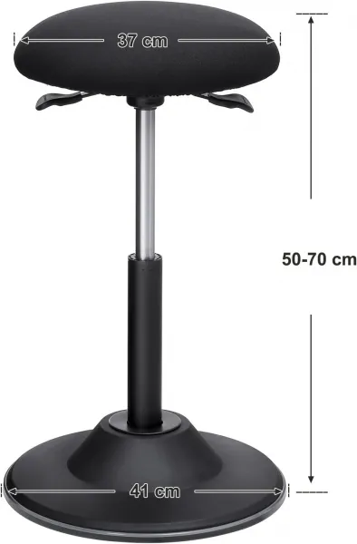 SONGMICS Otočná balanční kancelářská židle Oxbord černá