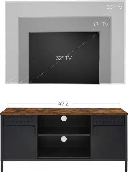 SONGMICS Televizný stolík 120x40x55cm čiernohnedý