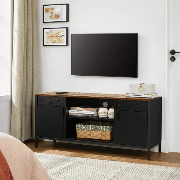 SONGMICS Televizný stolík 120x40x55cm čiernohnedý
