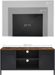 SONGMICS Televizný stolík 120x40x55cm čiernohnedý