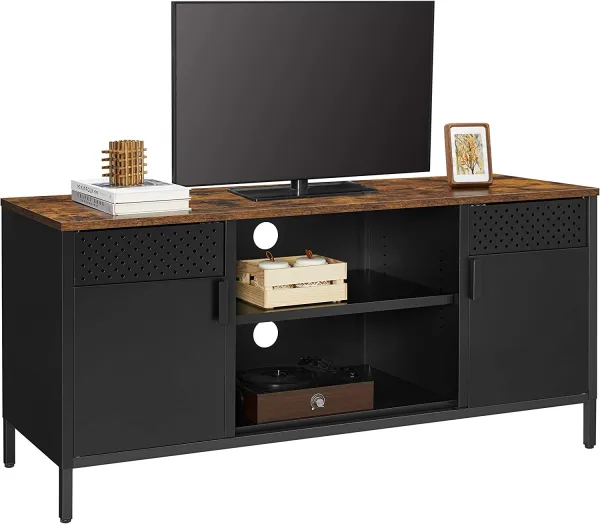 SONGMICS Televizný stolík 120x40x55cm čiernohnedý
