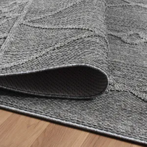 Šnúrkový koberec Patara boho sivý
