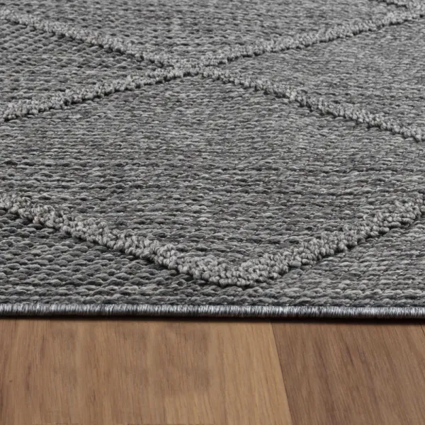 Šnúrkový koberec Patara boho sivý