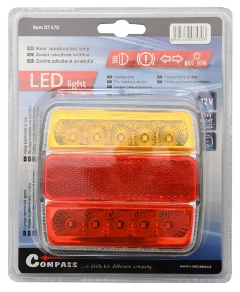 COMPASS Svietidlo združené LED, E homologácia, 1 ks