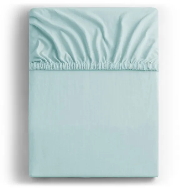 DecoKing Bavlnené prestieradlo AmeliaHome AMBER mrazivomodré, veľkosť 200-220x200+30