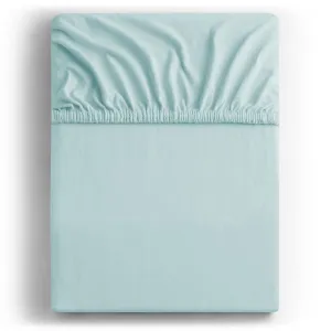 DecoKing Bavlnené prestieradlo AmeliaHome AMBER mrazivomodré, veľkosť 200-220x200+30