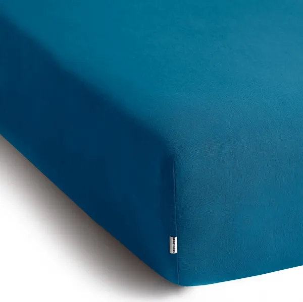 DecoKing Bavlnené prestieradlo AmeliaHome AMBER zafírové, veľkosť 200-220x200+30