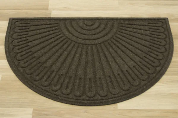 Rohožka  half moon contours 60x90 hnedá