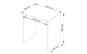Ak furniture Voľne stojaci stôl Star biely