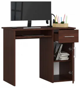 Ak furniture Volně stojící psací stůl Pin 90 cm wenge
