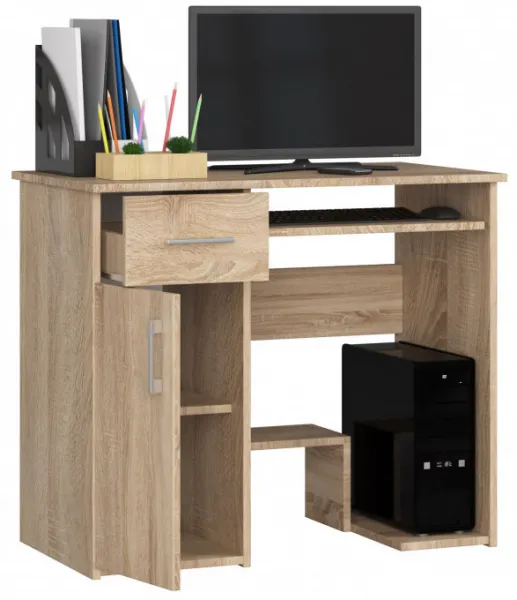Ak furniture Volně stojící psací stůl Jay 90 cm dub sonoma