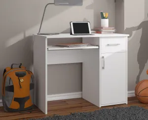 Ak furniture Volně stojící psací stůl Pin 90 cm bílý