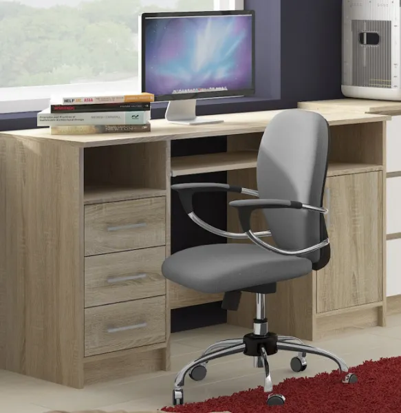 Ak furniture Volně stojící psací stůl Ana 124 cm dub sonoma