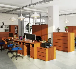 Ak furniture Volně stojící psací stůl Ana 124 cm olše