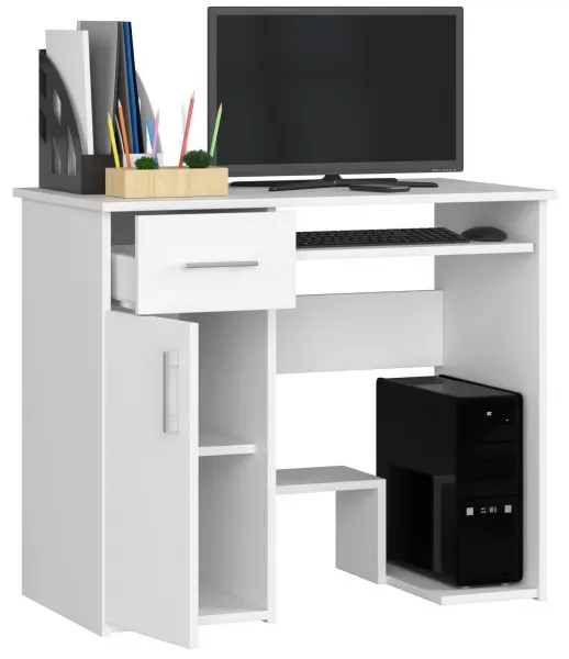 Ak furniture Volně stojící psací stůl Jay 90 cm bílý