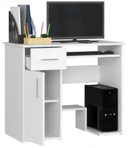 Ak furniture Volně stojící psací stůl Jay 90 cm bílý