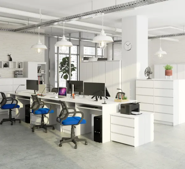Ak furniture Volně stojící psací stůl CLP 135 cm bílý
