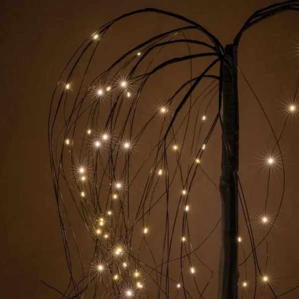 Nexos 72881 Vianočná dekorácia - svetelný strom - smútočná vŕba, 150 cm, 96 LED teple biela