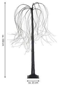 Nexos 72881 Vianočná dekorácia - svetelný strom - smútočná vŕba, 150 cm, 96 LED teple biela