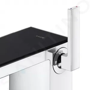 Axor MyEdition - Páková umývadlová batéria 230 s odtokovou súpravou Push-Open, chróm/čierne sklo 47020600