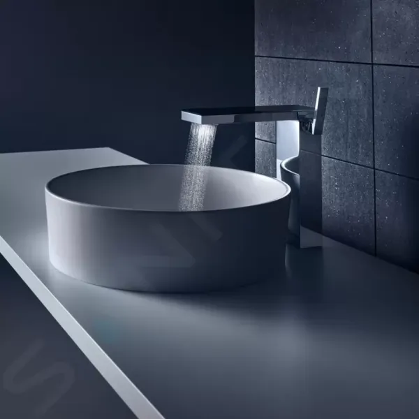 Axor MyEdition - Páková umývadlová batéria 230 s odtokovou súpravou Push-Open, chróm/čierne sklo 47020600