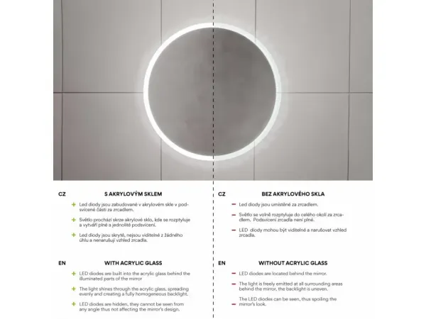 Nimco zrkadlo LED 500x700 s dvoma dotykovými senzormi ZP 11001VX ZP 11001VX