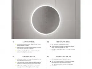 Nimco zrkadlo LED 500x700 s dvoma dotykovými senzormi ZP 11001VX ZP 11001VX