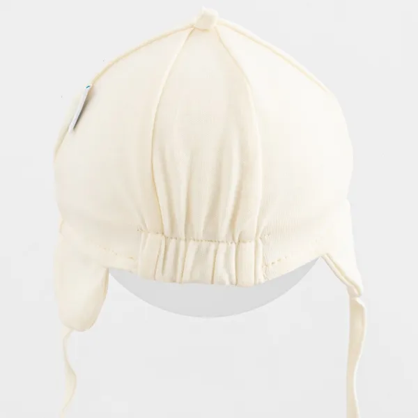 Detská bavlnená čiapka so šiltom New Baby Casually dressed cream 80/86