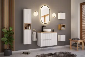 ArtCom Vysoká skrinka do kúpeľne NOVA White 80-03-2D