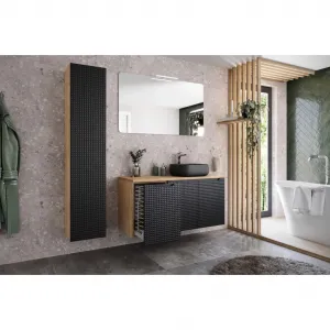 ArtCom Skrinka pod umývadlo LUXOR Black 82-60-2D | 60 cm s dvierkami