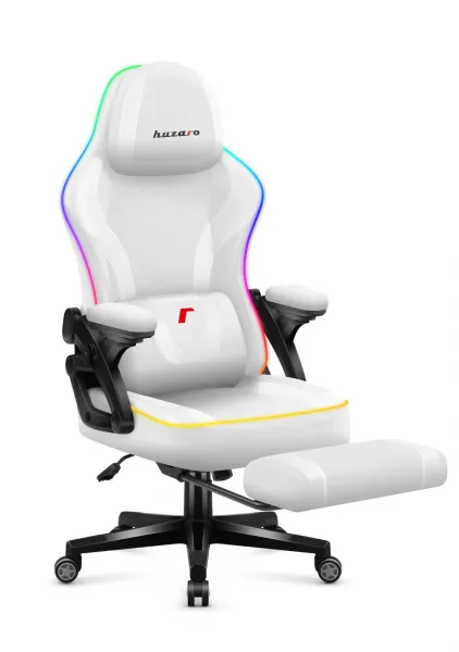 Herné kreslo Huzaro Force 4.6 White Mesh RGB Smart