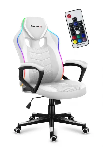 Herná stolička Huzaro Force 2.5 RGB White Mesh