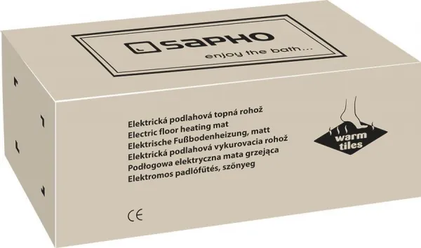 SAPHO - WARM TILES elektrická podlahová vykurovacia rohož 5,1m2, 810W WTM51
