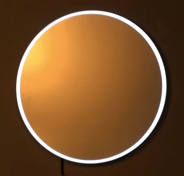 SAPHO - FLOAT LED podsvietené zrkadlo, ø 600, biela 22559