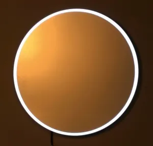 SAPHO - FLOAT LED podsvietené zrkadlo, ø 600, biela 22559