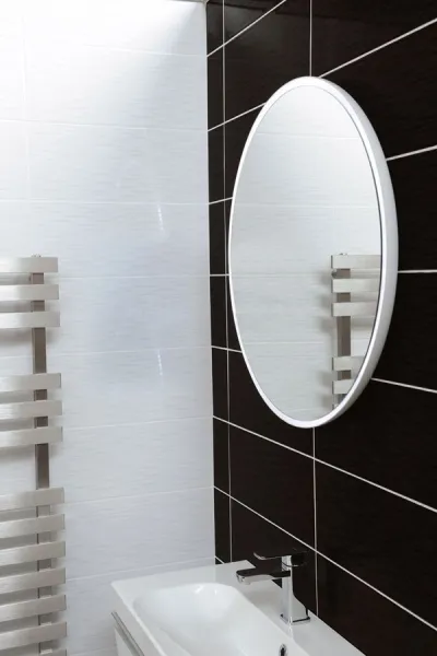 SAPHO - FLOAT LED podsvietené zrkadlo, ø 600, biela 22559