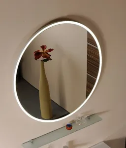 SAPHO - FLOAT LED podsvietené zrkadlo, ø 740, biela 22574
