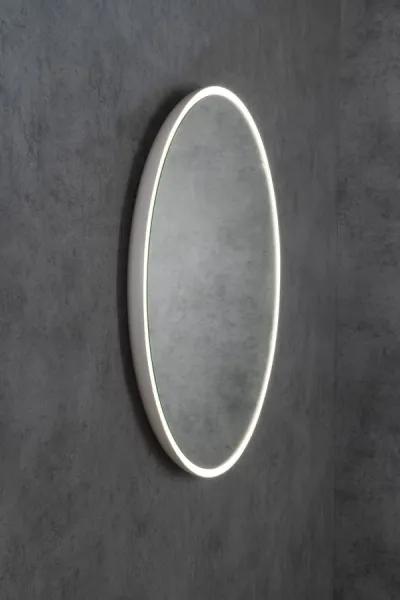 SAPHO - FLOAT LED podsvietené zrkadlo, ø 740, biela 22574