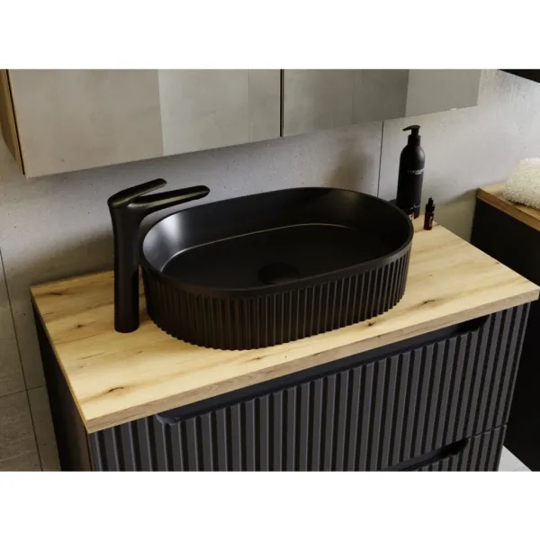 ArtCom Skrinka pod umývadlo NOVA Black 82-80-2S | 80 cm