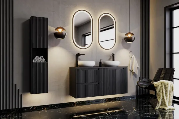 ArtCom Regál do kúpeľne NOVA Black 83-27-Q