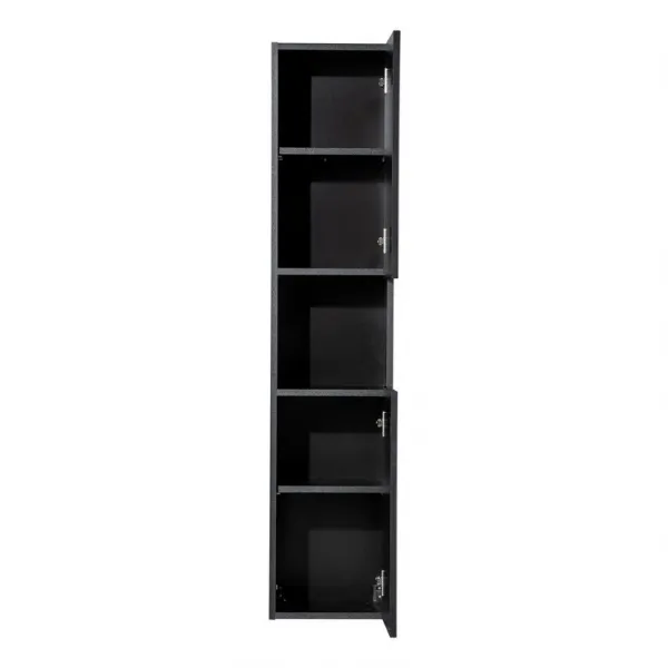 Comad Vysoká koupelnová skříňka Nova Black D 80-03-2D černá