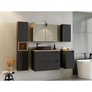 ArtCom Skrinka pod umývadlo NOVA Black 82-80-2S | 80 cm